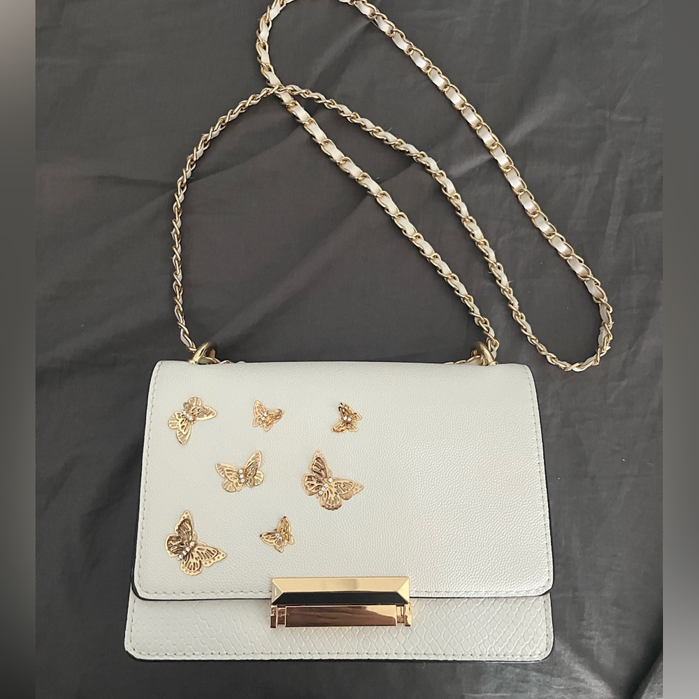 Aldo white side purse